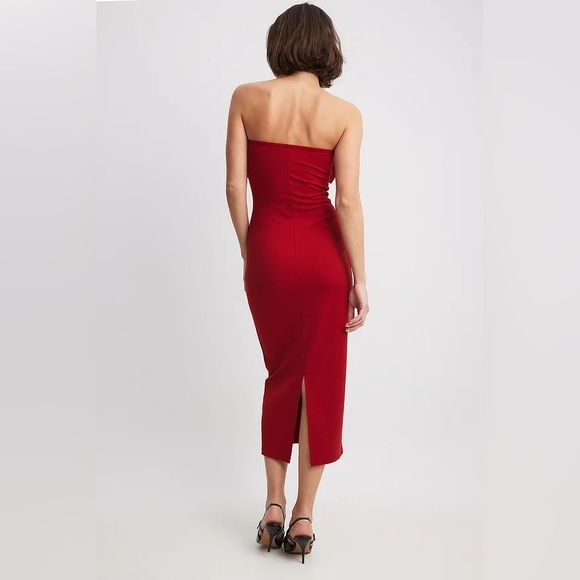 NA-KD Red Bow Midi Dress - Picture 4 of 7